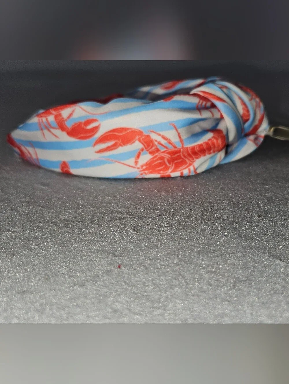Piper K NWT Lobster Print Knotted Headband – Coastal Nautical Summer Hair Access